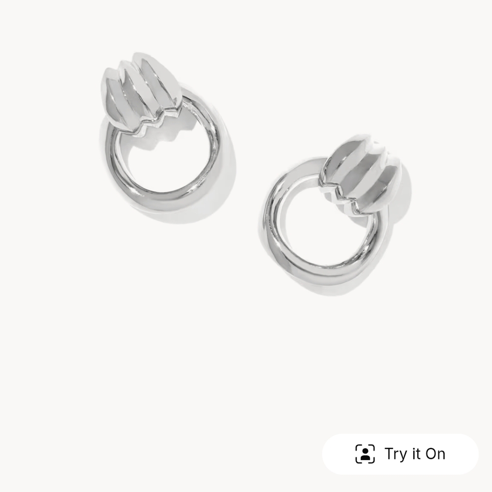 "Price Firm* Kendra Scott Mikki Open Frame Silver Hoops - NWT